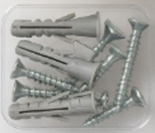 Diall Wall Plug & Screw Set – Multiple Sizes Available – Universal Fixings