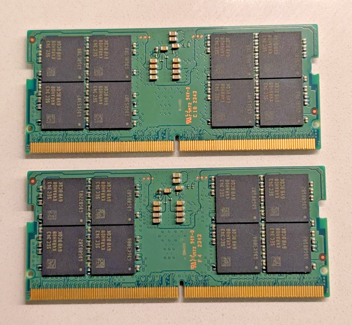 SAMSUNG 64GB DDR5-4800 SODIMM (2x32GB) Laptop Memory PC5-38400 RAM