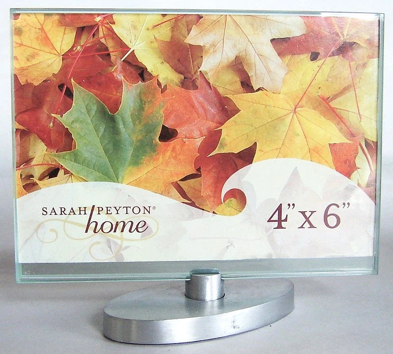 MARCO DE FOTOS 4x6 de vidrio giratorio Sarah Peyton Home 360°, doble cara - ¡Nuevo! Foto 3 de 4