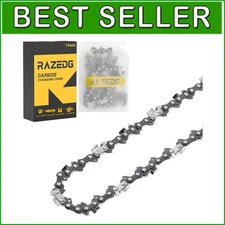16 Inch Carbide Chainsaw Chain - Low Kickback, 56 Drive Links, Fits Major Brands