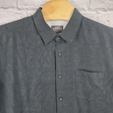 Quicksilver Men Hawaiian Waterman Comfort Collection Short Sleeve Shirt Sz Large