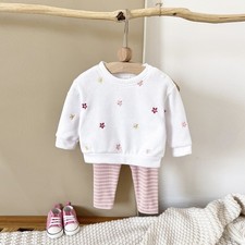 Newborn Girl Clothes Sets Floral Tracksuit 2-Piece Winter Toddler Infant Outfits