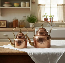 100% Pure Copper Tea pot, Hammered TEA Kettle, Coffee pot, TEA pot Serving pot