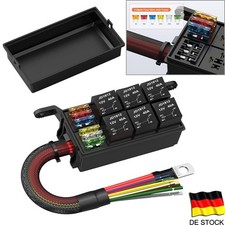 6 Way 12V Relay Box Relay Fuse Box 13AWG Fuse Block Trucks Boat