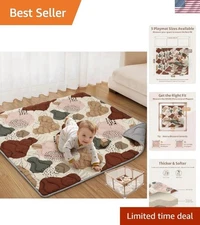 Crawling Mat for Infants - Thick Foam 50x50 Play Mat with Unique Boho Design