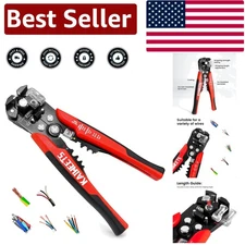 Automatic Wire Stripper & Cutter - 3 in 1 Tool for 10-24 AWG with Comfort Grip