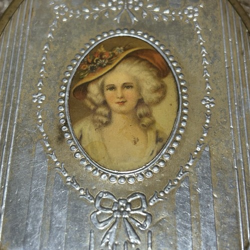 Victorian Style PORTRAIT OF A LADY 22k Gold Plate Vanity Mirror ANTIQUE VINTAGE - Picture 8 of 9
