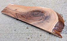 Black Walnut Live Edge Slab Stunning Natural Figure 19 x 5-1/2 x 3/4