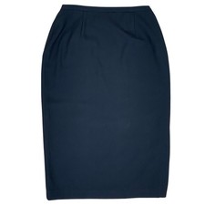 Karen Scott Maxi Skirt Black Crepe Elasticized Waist Side Slit Size 16 Capsule