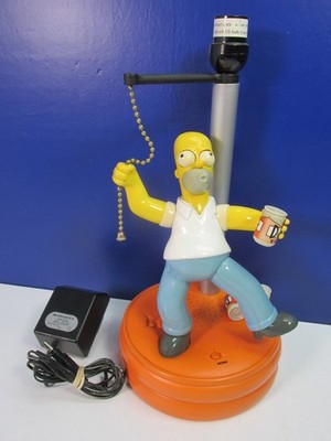 THE SIMPSONS HOMER SIMPSON Neuheit TISCHLAMPE LICHT SCHREIBTISCH animierte Sounds VINTAGE