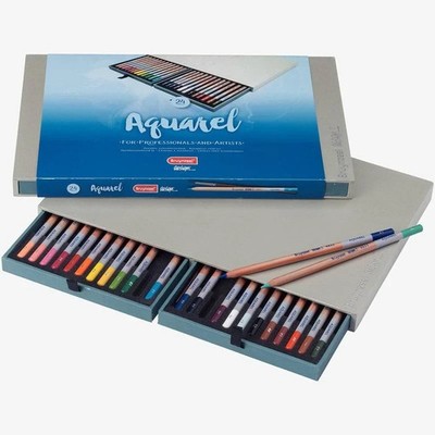 ROYAL TALENS - BRUYNZEEL AQUAREL -  BOX 24  COLORED PENCIL SET