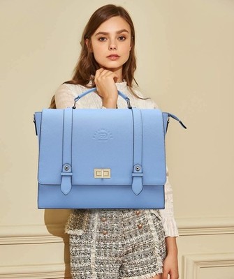 EaseGave Women 17  Laptop Bag Blue Work Briefcase Messenger Tote