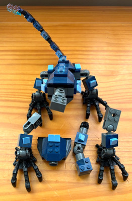 Lego Ninjago Lightning Dragon Battle  2521 Dragon BODY + feet + tail PARTS Only