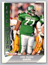 1991 Pacific Eric Moten #543 San Diego Chargers Rookie Guard NFL Football Card. rookie card picture