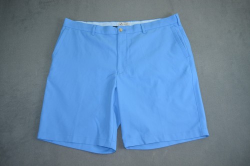 PETER MILLAR Mens Blue Salem High Drape Chino Performance Golf Shorts 40
