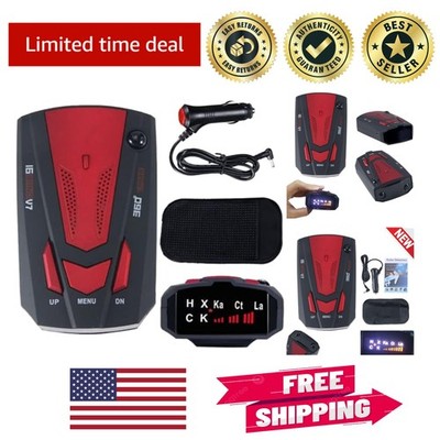 Complete Car Security: 360° Radar Detector with Voice Alerts & Laser Detection