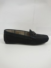 Image of Barbour B.Li Astrid Ld33 Navy Suede Loafer Shoes Size UK 7 EU 41 Brand New