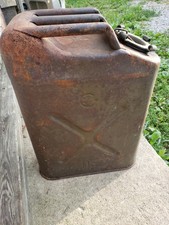 US Army USMC 1978 Green Metal Jerry Can 5 Gallon Tank Vintage
