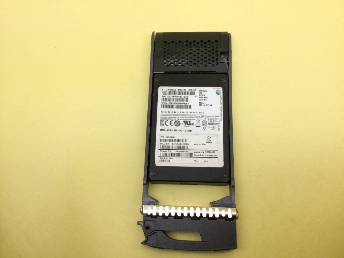 X356A-R6 NetApp 3.84TB SAS 12Gbps 2.5in Enterprise SSD MZ-ILS3T8A