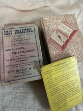 Antique Bible Character Card Game 1889. O.F. Decker M.D.