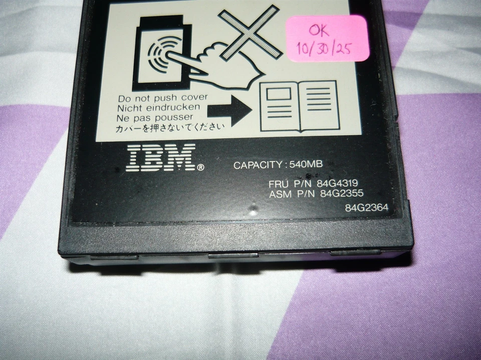 Vintage IBM ThinkPad 750 755 360 355 Series 540MB Hard Drive Used Tested - Image 2 of 2