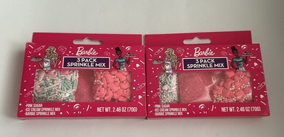 New 2 Barbie Three Pack Sprinkle Mix Jimmies Baking Ice Cream made in Malaysia