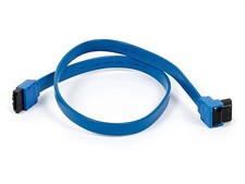 Monoprice 18in SATA 6Gbps Cable W/ Locking Latch 90-degree to 180-degree , Blue