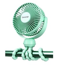 Gaiatop Mini Portable Stroller Fan, Battery Operated Small Clip On, Detachable 3