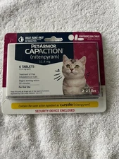 PetArmor Capaction for cats 2-25 lbs 6 tablets 10/2026