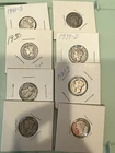 90% Silver Mercury Dimes - Lot of 8 - Pre-1930-1941