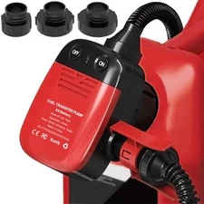 Gas Can Pump w/Auto Shut Off Nozzle, 42 Inch Hose, Battery Powered Fuel Transfe