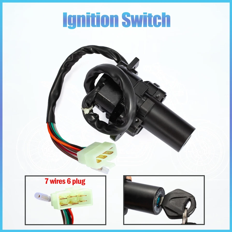 Ignition Switch Gas Cap Lock Key Set FitFor Kawasaki Ninja 250R EX250F 1988-2007 Foto 3 de 4