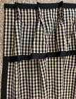 Ballard Designs Fully Lined Pinch Pleat Drape w/Valance 54X84 Black/Tan