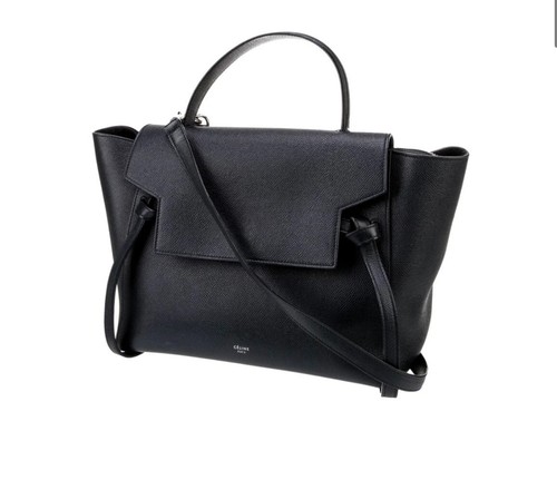 CELINE Navy Blue Leather Mini Belt Bag Purse 2018 collection by Phoebe Philo