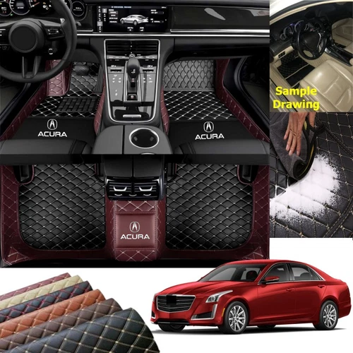 For Acura Car Mats ILX MDX NSX RDX RL TL TLX TSX ZDX Custom Carpets Waterproof - Imagen 5 de 41