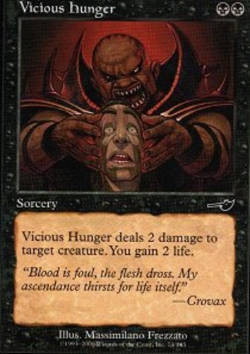MTG magic cards 2x Vicious Hunger Nemesis Light Play, English - Picture 1 of 1