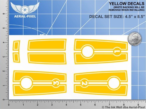 DJI Mavic 2 Pro Zoom Racing Stripes With Battery Decals Number #1-3 Sticker Skin - Picture 31 of 31