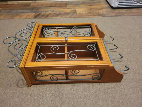 Vintage Wall Hanging Corner Cabinet Wood Curio Shelf Spice Rack Beautiful - Picture 17 of 21