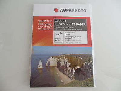 Agfa Photo Foto-Glanzpapier A4 / 20 Blatt / sheet / 180g Glossy Paper AP18020A4-