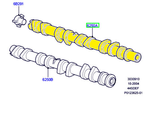 LAND ROVER CAMSHAFT INLET RANGE ROVER 06-09 SPORT 05-09 LR3 RH OEM NEW LR002429 - Picture 6 of 6