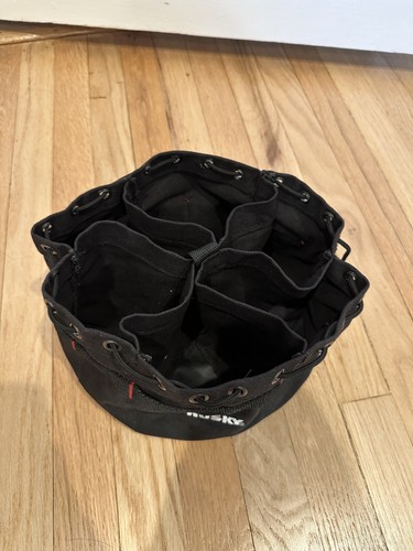 HUSKY Tool Pouch Small Parts Organizer Bucket Storage Black Heavy Duty - Picture 3 of 6