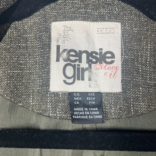 Kensie Girl XXS green/brown womans double breasted flowy blazer jacket - Picture 8 of 15