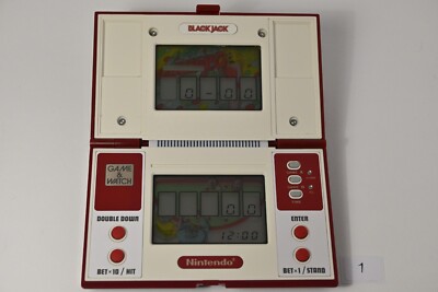 Vintage Nintendo Game And Watch electronic console Black Jack Game
