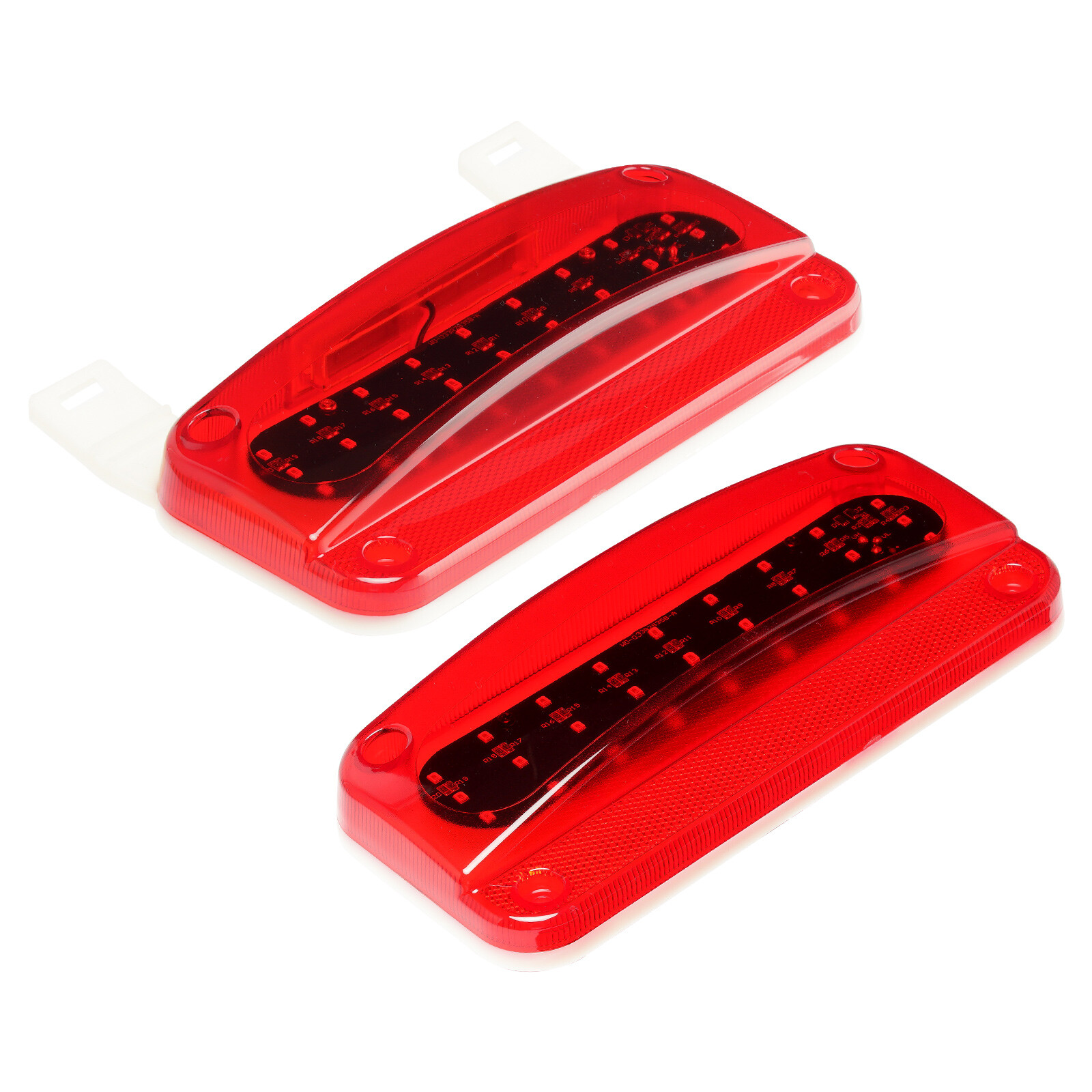 2x 2 LED Brake Tail Lights RV Camper Trailer Stop Turn Lights Red US