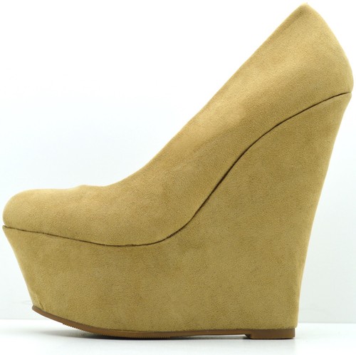 Decolletè con plateau scamosciate scarpe donna con zeppa decolte alte  camoscio | eBay