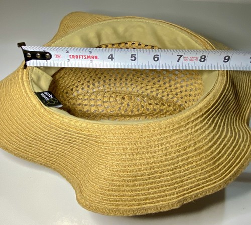 Olive & Pique Straw Hat Floppy Anchor Tan Band Beach Travel Cruise Picnic Boat - Picture 6 of 8