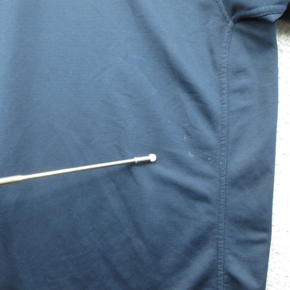 Camisa Nike Vintage Manga Corta Para Hombres XL Azul Plata Etiqueta Ejercicio Correr Swoosh Foto 4 de 4