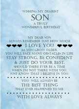 NEW Especially For MY Dear Son A5 Birthday Card A5 Sized Card For Him With Love