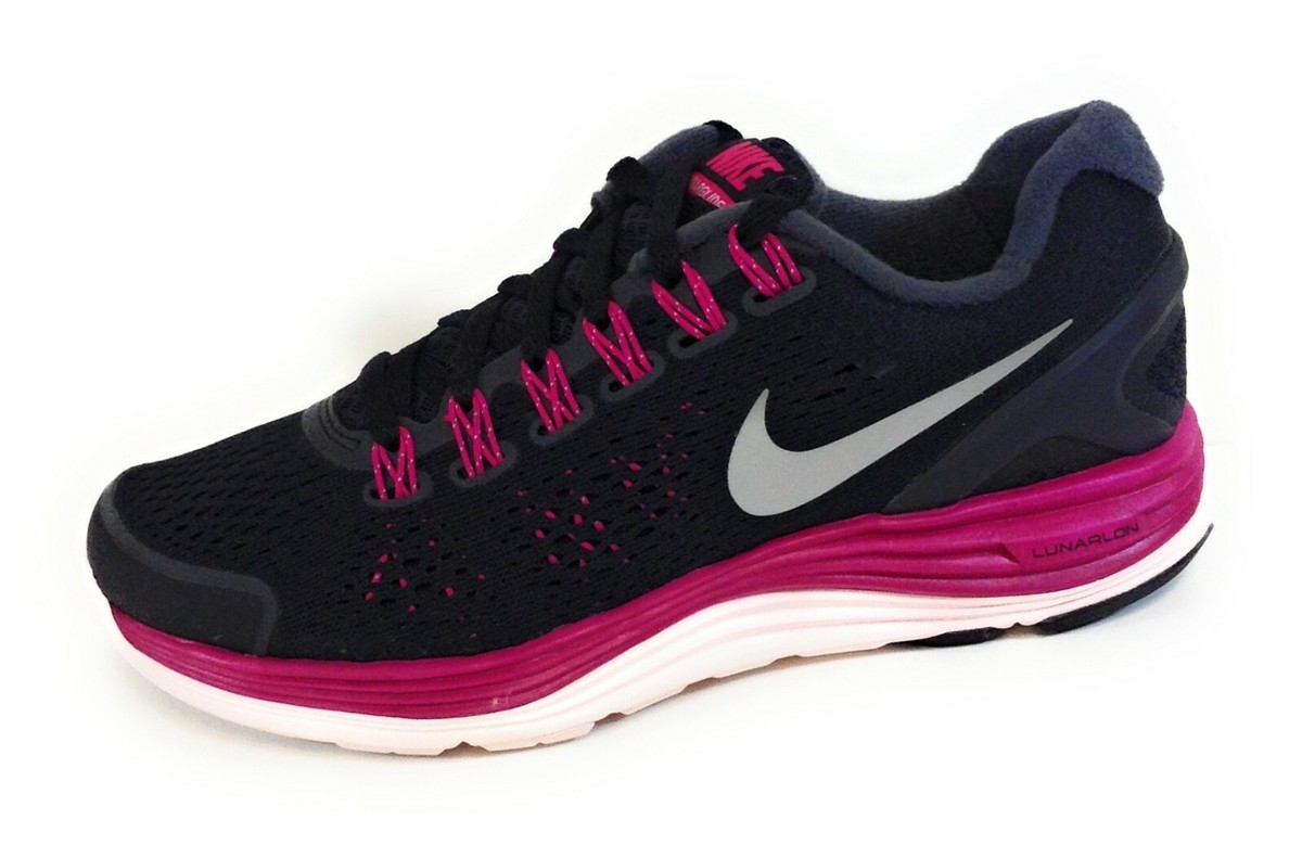 Womens Nike Lunarglide + 4 524978 006 Black Fireberry 2012 DS