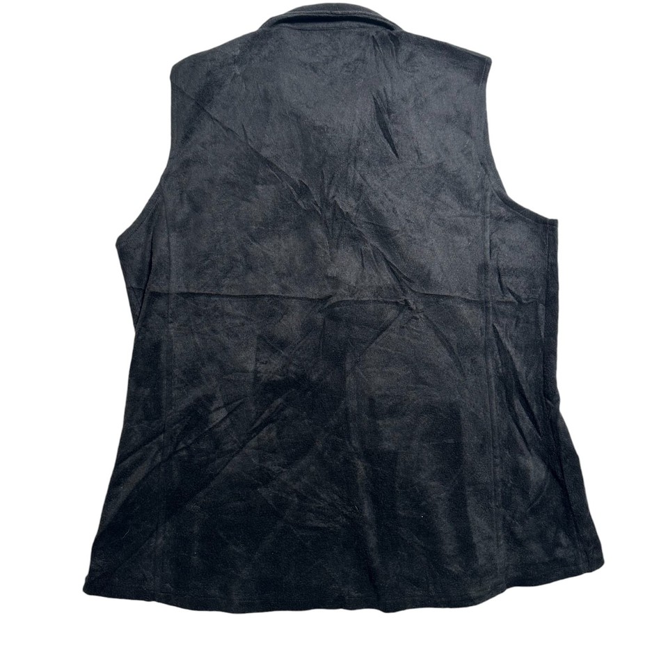 Woolrich Fleece Vest Gilet Jumper Womens Large Black Full Zip